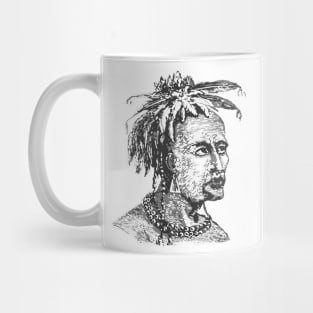 Face of an American Native Man Mug